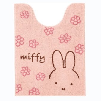 ミッフィー miffy ロングトイレマット ラインフラワー ピンク トイレ用品 送料込み