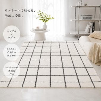 韓国ラグ 韓国風ラグ ラグ ラグマット カーペット 洗える 韓国風 おしゃれ 北欧 かわいい オールシーズン 滑り止め チェック ストライプ 軽い 薄手 薄地 ペット ダイニングラグ 一人暮らし 韓国インテリア 100x150cm ホワイト