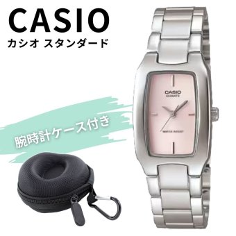CASIO カシオ レディース 腕時計 海外モデル ピンク シルバー メタルベルト 小さめ スクエア 女性 上品 シンプル プレゼント ギフト 収納ケース付き 成人 卒業 入学