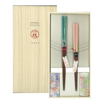 【ギフト対応無料】一双 桐箱入 箸置付 夫婦箸 ほのか 日本製 made in Japan [箸ギフト] 一双 箸ギフト ※送料無料(ポスト投函)