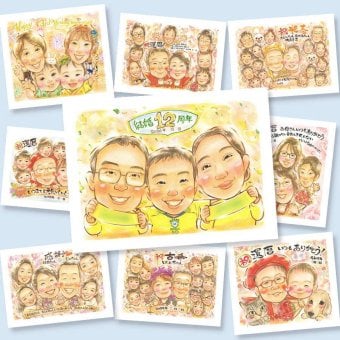 結婚記念日の記念に、似顔絵ギフトはいかがでしょうか。相談しながら作れる、あたたかな似顔絵ギフトです。 似顔絵 贈り物 結婚記念日 プレゼント 手描き ギフト 名入れ 結婚記念日 金婚式 周年記念 結婚30周年 結婚10周年 記念日 夫婦 両親 家族 名入れ 修正無料 下書き確認 サプライズ そっくり 似てる 喜ばれる 結婚記念日 周年 記念日 親孝行 感謝 イラスト 喜寿祝い 感激 米寿祝い 節目