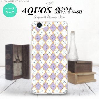 【SHV34】【スマホケース/スマホカバー】【アクオス セリエ】SHV34 スマホケース AQUOS SERIE SHV34 カバー アクオス セリエ アーガイル 紫×青 nk-shv34-1409【メール便送料無料】