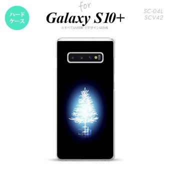 SC-04L SCV42 Galaxy S10+ スマホケース ハードケース ツリー 青 メンズ レディース nk-s10p-624