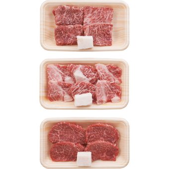 松阪牛焼肉3部位食べ比べセット (MBKTY30-MA) [お中元][お歳暮] ※送料無料(北海道・沖縄・離島への配送不可)