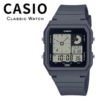 箱なし カシオ 腕時計 メンズ レディース CASIO グレー ブラック デジタル 海外モデル 逆輸入 軽量 薄型 スクエア レトロ アラーム ストップウォッチ LEDライト 学生 通勤 誕生日 プレゼント ギフト 成人 卒業 入学