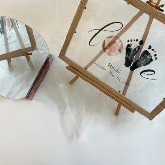 足形入りposter【命名書】【名入れ】【足形アート】 記念日 ギフト プレゼント