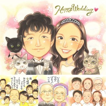 結婚式のプレゼントに、特別感のある手描き似顔絵はいかがでしょうか。下書き確認あり。修正無料で納得の表情になるまで調整します。 結婚式 ギフト 似顔絵 プレゼント 手描き 名入れ 贈り物 結婚式 婚礼 ブライダル ウェディング 記念 新婦 新郎 両親 カップル 名入れ 修正無料 下書き確認 親孝行 かわいい 宝物 似てる ウェディング 結婚式 思い出 一生もの 感動 ハロウィン キレイ
