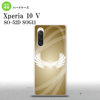 Xperia10V Xperia10V スマホケース 背面ケース ハードケース 翼 光 ゴールド風 2023年 7月発売 nk-xp105-462