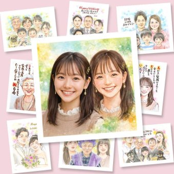 バースデーの記念に、似顔絵で思い出を形にしませんか。 誕生日 似顔絵 ギフト 手描き プレゼント 贈り物 名入れ バースデー サプライズ お祝い 記念 彼女 恋人 彼氏 友人 名入れ 修正無料 下書き確認 親孝行 サプライズ かわいい 実績多数 バースデー 記念 宝物 一生もの ハロウィン 還暦祝い 記念日 白寿祝い 闘病中の方への励まし ブライダルギフト カラフル お祝い返し バレンタインデー