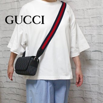 【人気モデル】グッチ GUCCI ショルダーバッグ 斜め掛けバッグ ポシェット レディースバッグ GGスプリーム 黒 ブラック 791741 ブランド ギフト プレゼント【送料無料】