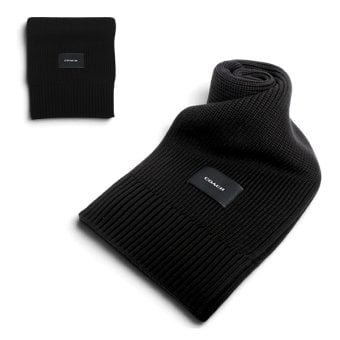 コーチ COACH WOVEN PATCH KNIT SCARF マフラー co100427-001 ブラック BLACK