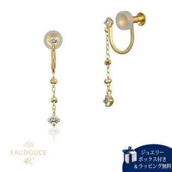 【無料ラッピング】  ヨンドシー 4℃ EAU DOUCE４℃ K10イエローゴールド イヤリング ホワイト トパーズ ブランド 正規品 新品 ギフト プレゼント 人気 おすすめ 誕生日 記念日 クリスマス 送料無料
