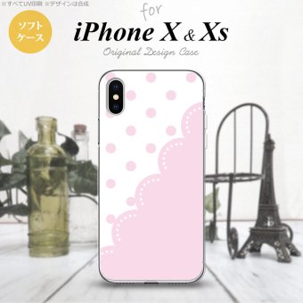 【iPhoneX】【スマホケース/スマホカバー】【アイフォンX】iPhoneX スマホケース カバー アイフォンX ドット・レース ピンク nk-ipx-tp346【メール便送料無料】