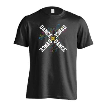 ダンス Tシャツ 半袖 メンズ ウェア レディース 練習着 ジュニア ドライ おもしろ tシャツ 速乾 名入れ スポーツ 女子 男子 チーム おしゃれ 文字入れ 「ネオンスタイルのクロスDANCE」 アートワークスコウベ 【送料無料】