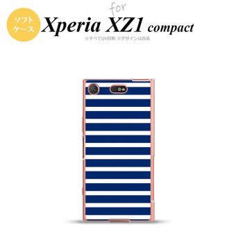 【SO02K】【スマホケース/スマホカバー】【エクスペリア XZ1】SO02K スマホケース Xperia XZ1 Compact SO-02K カバー エクスペリア XZ1 ボーダー 青×白 nk-so02k-tp709【メール便送料無料】