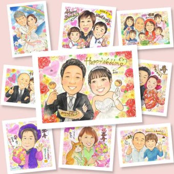 結婚式のプレゼントに、似顔絵で幸せ体験しませんか。下書き確認あり。修正無料で納得の表情になるまで調整します。 ギフト 似顔絵 結婚式 名入れ 贈り物 プレゼント 手描き 結婚式 婚礼 記念 ウェディング ブライダル 新郎 カップル 両親 新婦 名入れ 修正無料 下書き確認 親孝行 サプライズ そっくり 喜ばれる 思い出 ウェディング 一生もの 結婚式 同窓会 快気祝い メモリアル 喜寿祝い