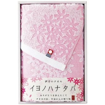 イヨノハナタバ フェイスタオル ピンク IM1046-803（ピンク） 内祝い お祝 出産内祝い
