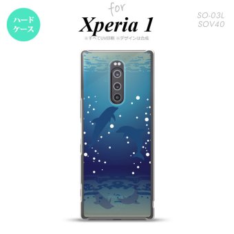 SO-03L SOV40 901SO Xperia 1 スマホケース カバー イルカ ステンドグラス風 nk-xp1-sg54