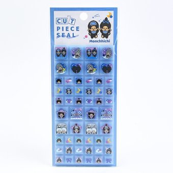 モンチッチ カットピースシール (チェック) 文具