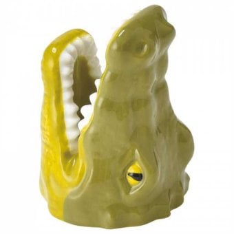 歯ブラシスタンド ワニ 陶器 歯ブラシ立て おしゃれ かわいい 洗面所 収納 ペン立て ハンコ立て アニマル 雑貨 インテリア デスク周り 癒し 贈り物 ギフト セトクラフト