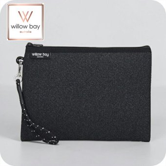 ウィローベイ ポーチ レディース ブランド WILLOWBAY ウィローベイラージブティックポーチ クラッチバッグ BLACK DENIM