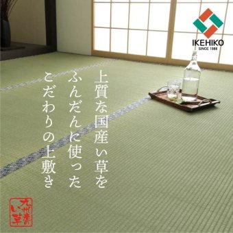 夏ラグ 夏用カーペット 純国産 い草 上敷き 上質ない草で作った カーペット 双目織 江戸間4.5畳(約261×261cm）