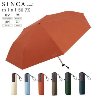 SiNCA MINI 50 7K 折り畳み傘 シンカ 折りたたみ ミニ 晴雨兼用 定形外 送料無料 傘 日傘 雨傘 完全遮光 遮熱 UVカット SIP-004-102 撥水 軽量 wpc レディース サステナブル