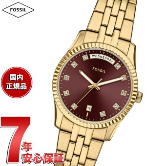 フォッシル FOSSIL 腕時計 レディース SCARLETTE デイデイト アナログ ゴールドトーン ステンレススチールウォッチ ES5514【2026 新作】