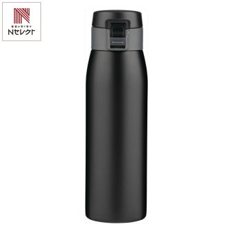 真空二重 ワンタッチボトル 500mL 黒 マグボトル 水筒 保温保冷 ボトル ワンタッチオープン【北海道・沖縄県・離島 配送不可】
