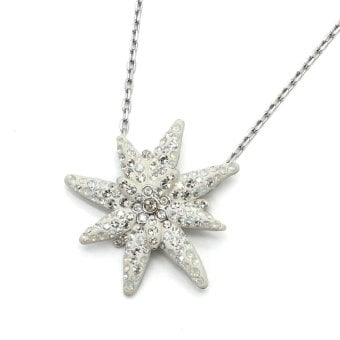 スワロフスキー swarovski ネックレス アクセサリー 5534887 Edelweiss エーデルワイス ペンダント レディース シルバー+ホワイト 海外正規品