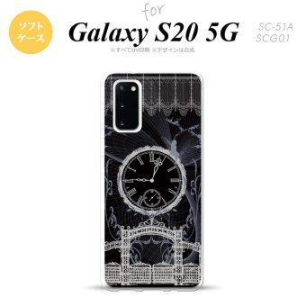 SC-51A SCG01 Galaxy S20 スマホケース ソフトケース 時計 妖精 黒 白 メンズ レディース nk-s20-tp1258