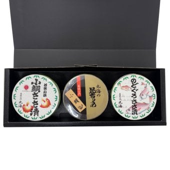 若狭小浜丸海 笹漬膳 食べ比べセット 3種入 笹漬け 昆布締め 小鯛 酢漬け 特産 珍味 小浜海産物【北海道・沖縄県・離島 配送不可】