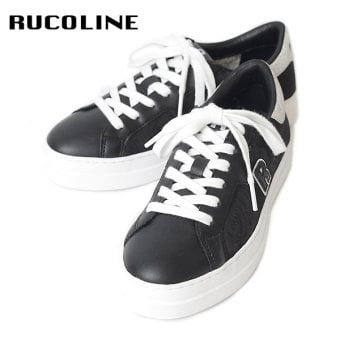 ルコライン スニーカー ルコライン 靴 RUCO LINE RUCO-019BK ROSE LUX 花柄生地 ブラック 黒 シルバーラメ 合皮 ローカット ファスナー無し ルコライン シューズ RUCO LINE ルコラインスニーカー フラットソール 新作 取扱店 京都 母の日 ギフト 数量限定