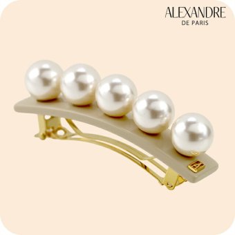 アレクサンドル ドゥ パリ バレッタ レディース ブランド ALEXANDRE DE PARIS ペルル 人工真珠 AA6-16919-05-S ベージュ ヘアアクセサリー