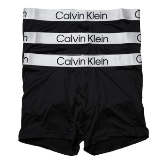 カルバンクライン：MICROFIBER STRETCH CHROMATIC ボクサーパンツ  3PK (ブラック)[ボクサーパンツ/ 男性下着/ メンズインナー/人気ブランド/おすすめギフト/誕生日プレゼント/メンズファッション]