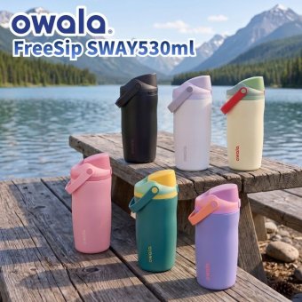 owala オワラ FreeSip Sway 530ml フリーシップ スウェイ18oz 3重ステンレス構造の保冷ボトル ストローと直飲みの特許取得の2WAY仕様 おしゃれボトル アメリカ発のおしゃれボトルが日本再上陸 ワンタッチ開閉 キャリールーフ ストロー内蔵