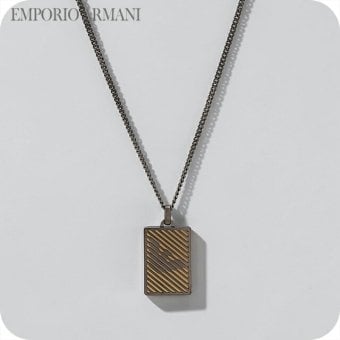 エンポリオ・アルマーニ ネックレス メンズ レディース ブランド EMPORIO ARMANI China EGS3239060 ガンメタ アクセサリー