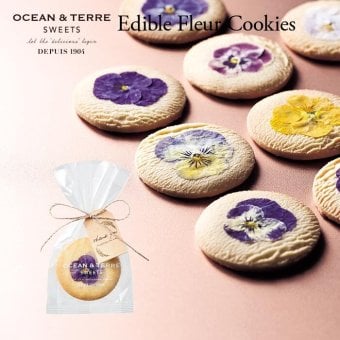 エディブルフルールクッキー 1個 〈AS139〉 オーシャンテール スイーツ ラッピング対応外です OCEAN&TERRE スウィーツ 出産内祝い 結婚内祝い 新築内祝い 結婚式 菓子折り 手土産 お菓子 otsv6