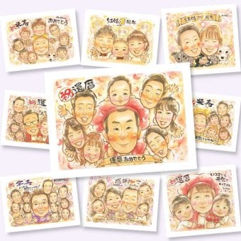 還暦のギフトに、写真の表情を大切に、やさしく仕上げます。初めての似顔絵注文でも安心です。 ギフト 還暦祝い 似顔絵 手描き プレゼント 名入れ 贈り物 還暦 記念 お祝い 誕生日 大人数 祖父 おじいちゃん おばあちゃん 祖母 下書き確認 修正無料 名入れ 実績多数 一生もの かわいい そっくり 長寿 一生もの 還暦 傘寿 引っ越し 二次会 結婚祝い 長寿祝い ホワイトデー ウェディングギフト