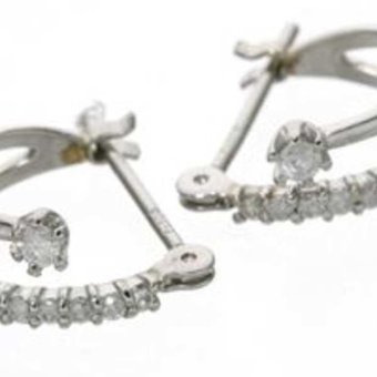 プラチナ ダイヤモンド ピアス 計0.1ct エタニティピアス Pt900 天然ダイヤ 流れ星 モチーフ レディース アクセサリー ジュエリー ギフト 贈り物 プレゼント 誕生日 記念日