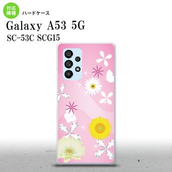 SC-53C SCG015 Galaxy A53 5G スマホケース 背面ケース ハードケース 花柄 ミックス B ピンク メンズ レディース nk-a53-275