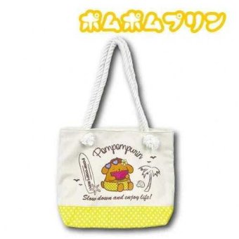 サンリオ トートバッグ ポムポムプリン ギャル4 ロープハンドル バッグ レディース かばん 鞄 サブバッグ 通勤 通学 お出かけ おしゃれ かわいい キャラクター グッズ サンリオ正規ライセンス品