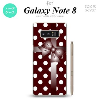 【SC01K】【スマホケース/スマホカバー】【ギャラクシー ノート8】SC01K スマホケース Galaxy Note8 SC-01K カバー ギャラクシー ノート8 ドット・リボン 赤茶 nk-sc01k-301【メール便送料無料】