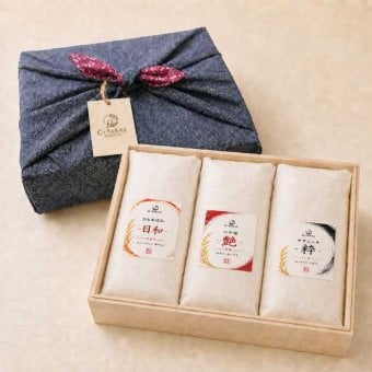 無洗米 食べ比べ セット 3kg 銘米三昧 雅 ひとめぼれ つや姫 ササニシキ 宮城県産 一等米 ギフト 高級 桐箱入り 内祝い お祝い 結婚 出産 お返し お礼 お中元 お歳暮 贈り物 プレゼント