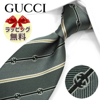 グッチ ネクタイ GUCCI グレー/カーキ (8cm)LATANYA A45 【グッチネクタイ・ブランドネクタイ・ブランドギフト・ネクタイブランド・プレゼント・バースデー】【20代・30代・40代・50代・おしゃれ】