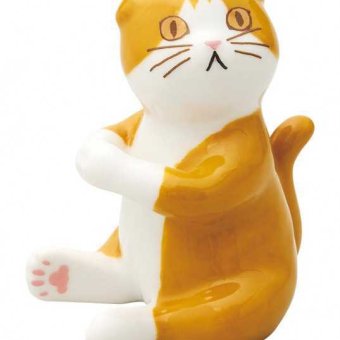 メガネスタンド 猫 雑貨 スコティッシュフォールド メガネ置き めがねスタンド おしゃれ インテリア 磁器製 眼鏡ホルダー 卓上収納 デスク周り ギフト プレゼント セトクラフト