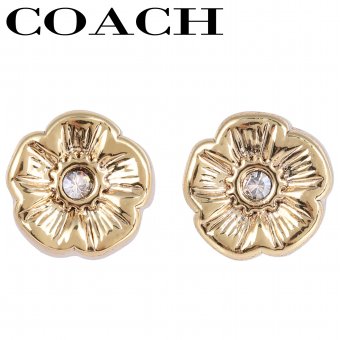 コーチ ピアス 女性 レディース ゴールド 花 ティーローズ COACH 546482GLD710 ジュエリー アクセサリー 【ラッピング無料 誕生日 お祝い プレゼント ギフト 贈り物】