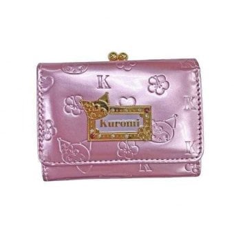 サンリオ クロミ 口金財布 ミニ財布 レディース キャラクター グッズ 二つ折り財布 エナメル 型押し 財布 小銭入れ ウォレット おしゃれ 大人可愛い プレゼント サンリオ正規ライセンス品
