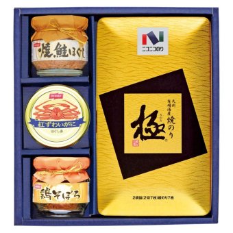 【ギフト対応無料】お歳暮・冬ギフト ニコニコのり MBシリーズ 「極」焼のり・瓶・缶詰合せ (MB-30R) ※送料無料(北海道・沖縄は除く)