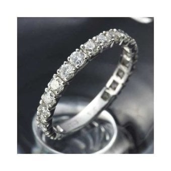 プラチナ Pt900 ダイヤモンド エタニティリング 1ct 1カラット 指輪 9号 鑑別書付 レディース ジュエリー アクセサリー ギフト プレゼント 贈り物